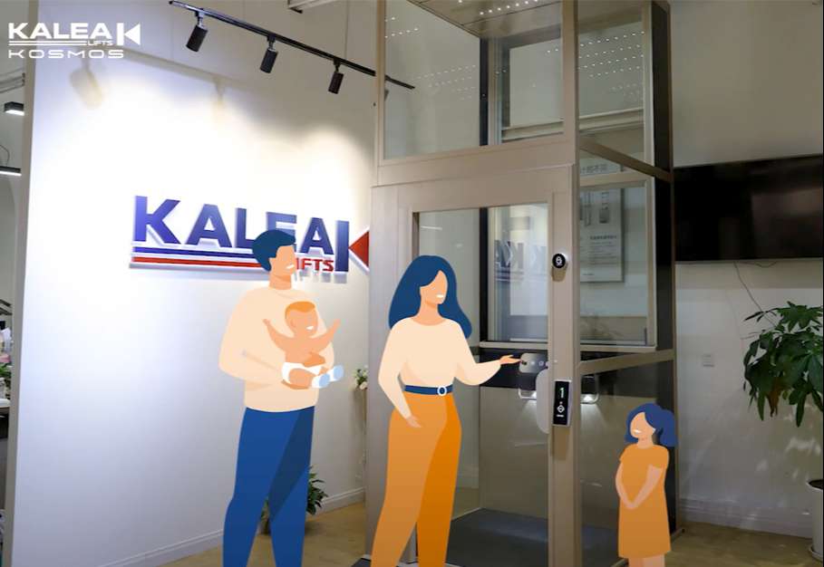 Thang máy gia đình Kalea trang bị khóa trẻ em an toàn cho gia đình có trẻ nhỏ