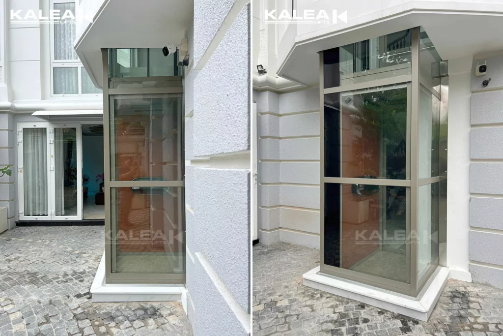 Thang máy Kalea X80 Limited lắp đặt ngoài trời tại Vũng Tàu 