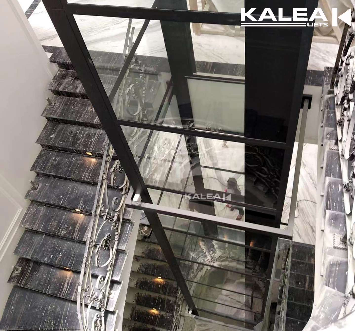 Kích thước thang máy gia đình 400 -500kg K60 lắp đặt nhà nhiều tầng