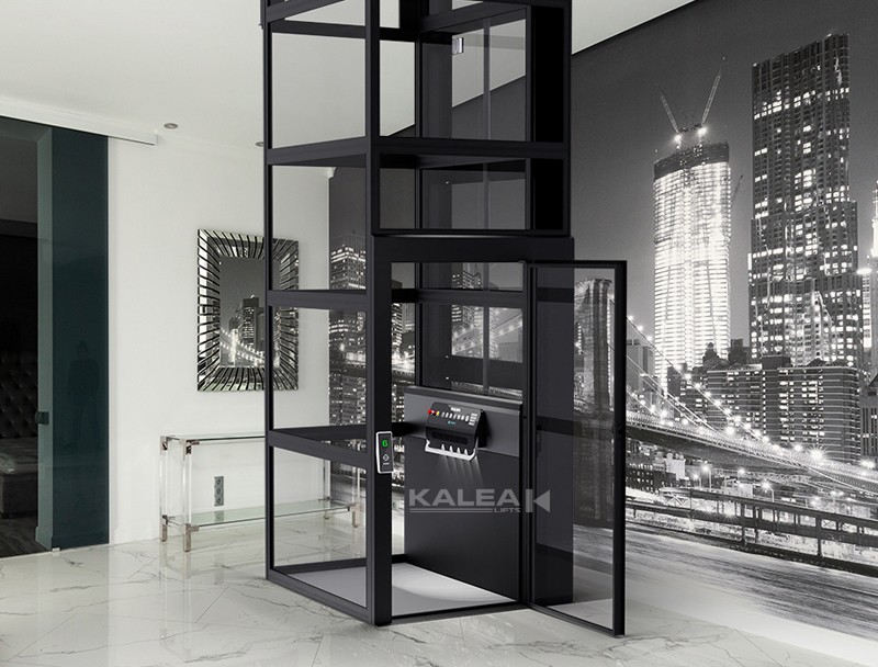 Thiết kế 4 mặt kính tối ưu diện tích của thang máy kính Kalea, phù hợp lắp ở nhiều vị trí trong căn nhà
