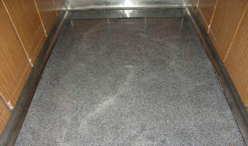 Sàn thang máy chất liệu nhựa PVC giả đá 