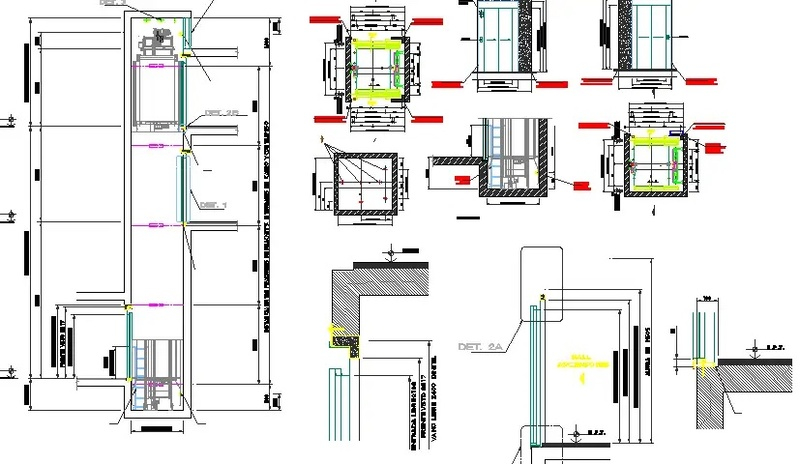 Bản vẽ thang máy có nhiều tỉ lệ khác nhau