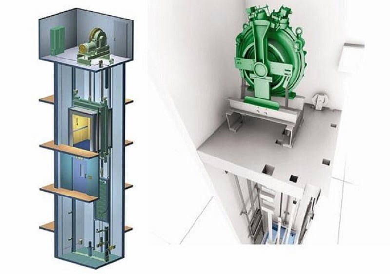 Tính chiều cao OH thang máy không phòng máy giúp đảm bảo an toàn khi sử dụng