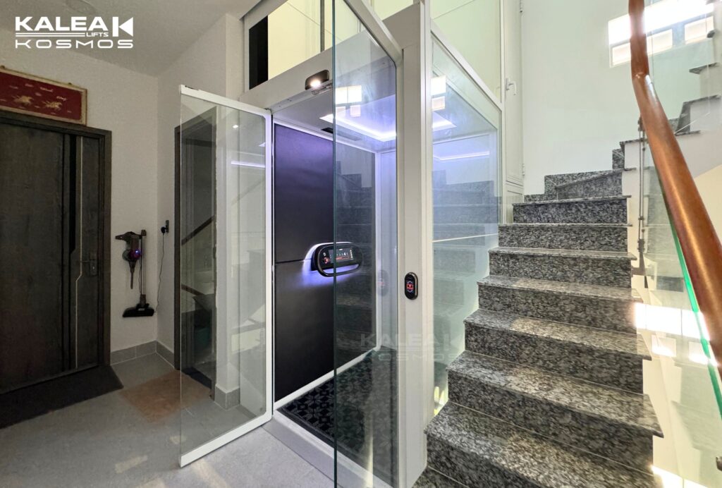 Thang máy gia đình không phòng máy 500kg phù hợp cho nhà đông thành viên với cabin lớn