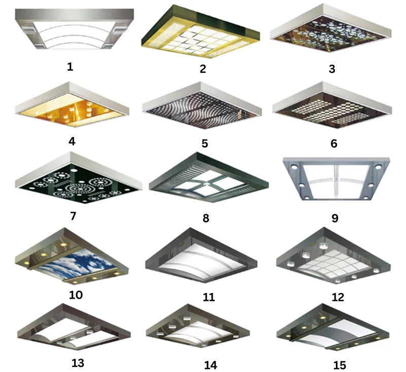 Trần cabin thang máy ngày càng được chú trọng về thiết kế nhiều hơn để đáp ứng được nhu cầu khó tính từ các gia chủ