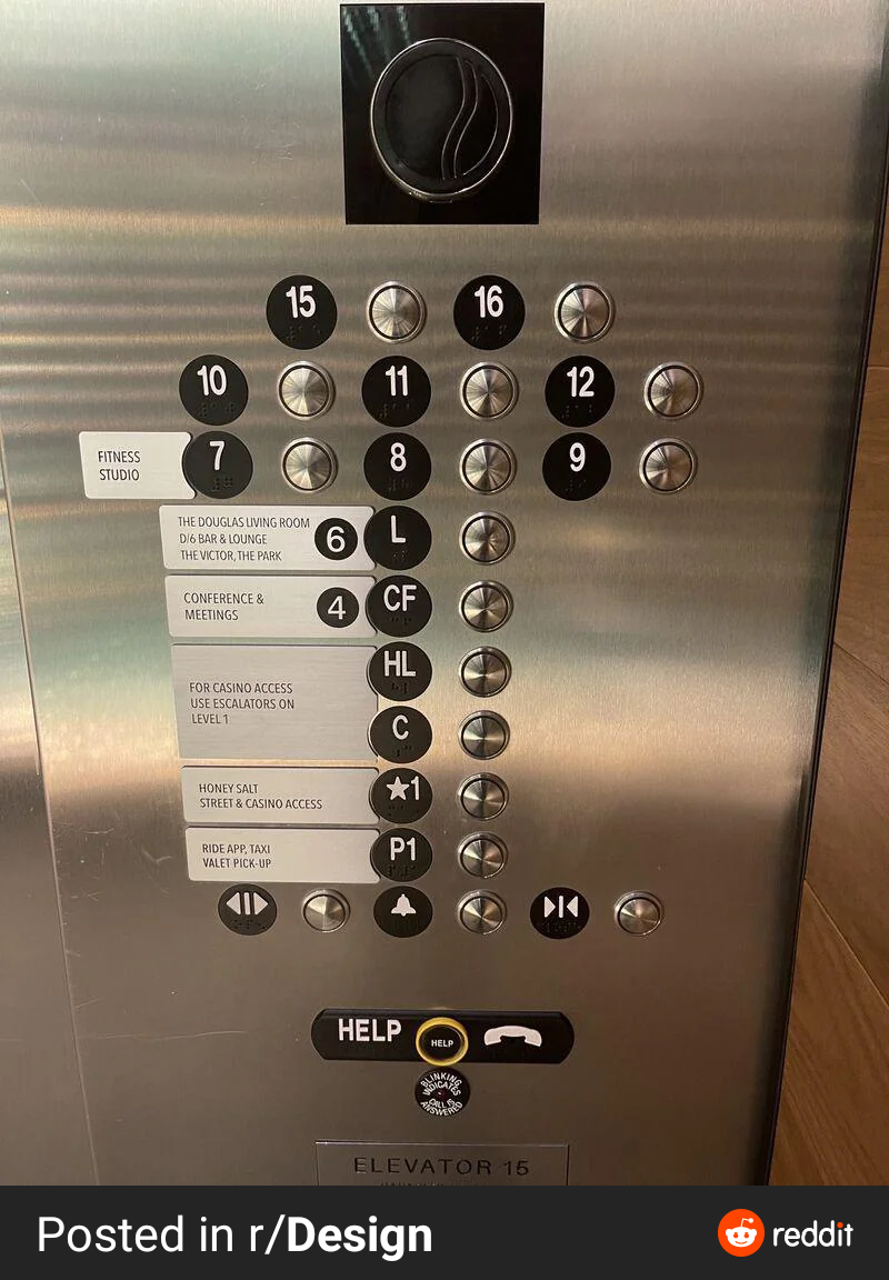 Kỹ hiệu thang máy sẽ có sự khác nhau đôi chút giữa các công trình
