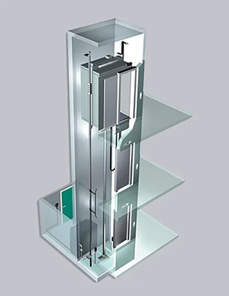 Thang máy thuỷ lực sử dụng một hệ thống bơm dầu để tạo áp suất, từ đó di chuyển cabin thang máy lên và xuống