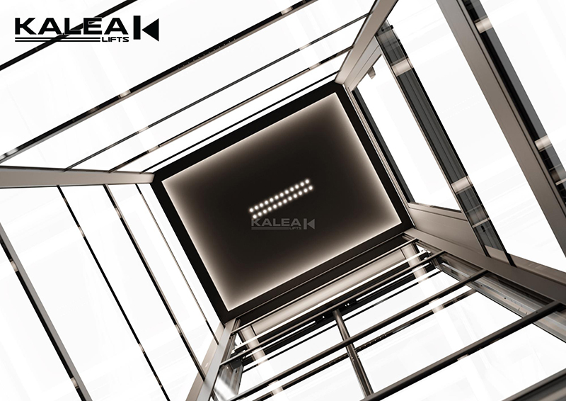 Cận cảnh thiết kế trong buồng thang máy của Kalea Luna màu xám hiện đại 