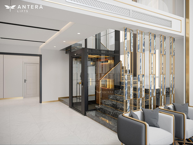 Thiết kế của thang máy Antera Lifts hoà quyện với thiên nhiên, phù hợp với hầu hết các công trình