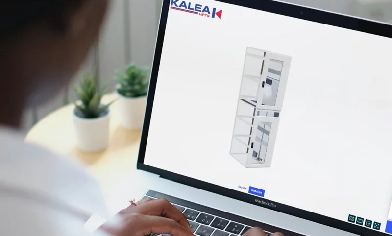 Gia chủ được tự tay thiết kế thang máy theo sở thích cá nhân và phong cách của ngôi nhà thông qua công cụ thiết kế thang máy của Kalea