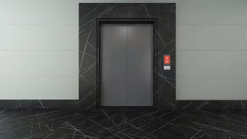 Sử dụng đá ốp thang máy đẹp Granite đen để ốp thang máy