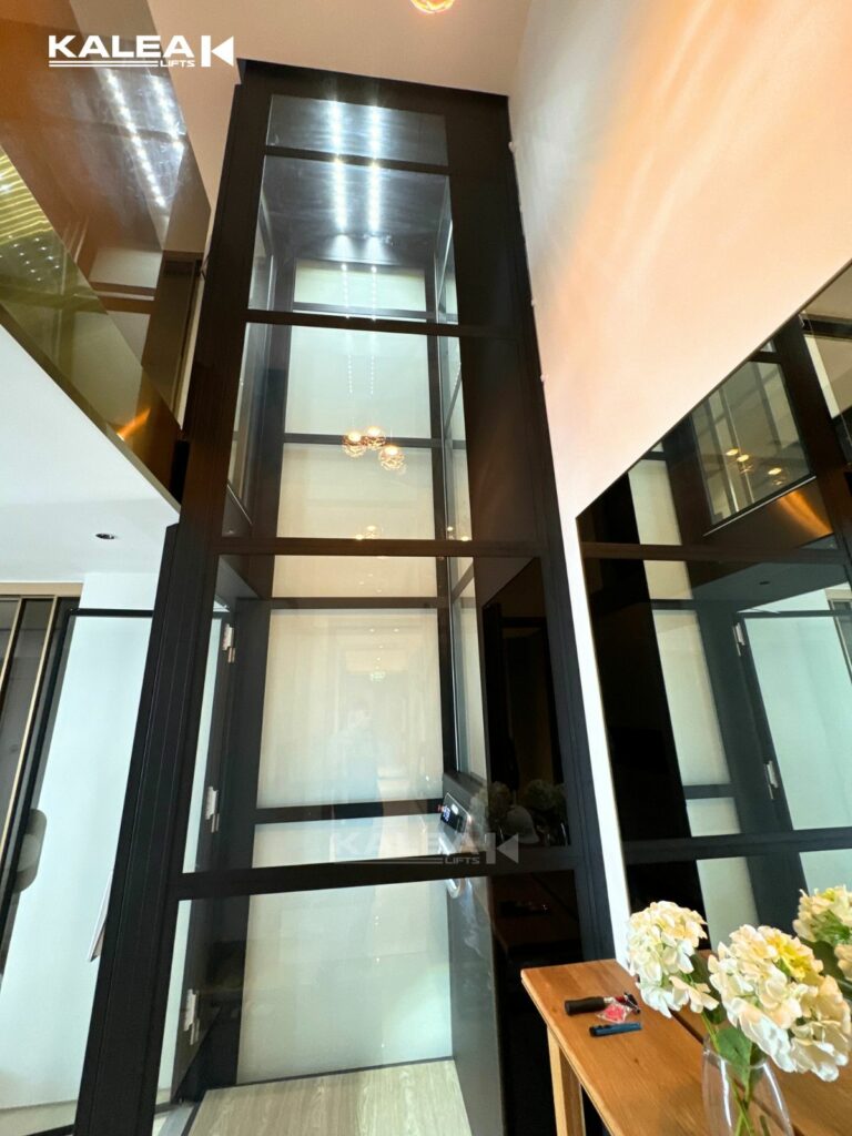 thang máy gia đình không phòng máy Kalea hoàn thiện tại The Metropole Thủ Thiêm