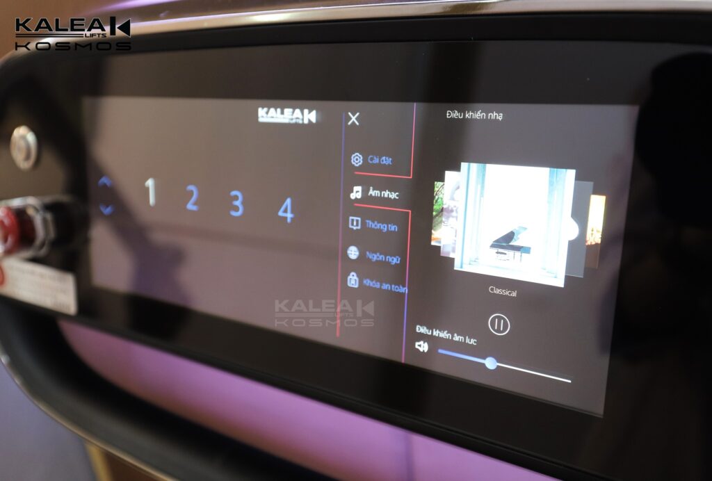 Chi tiết bảng gọi tầng thang máy Kalea với giao diện cảm ứng trực quan