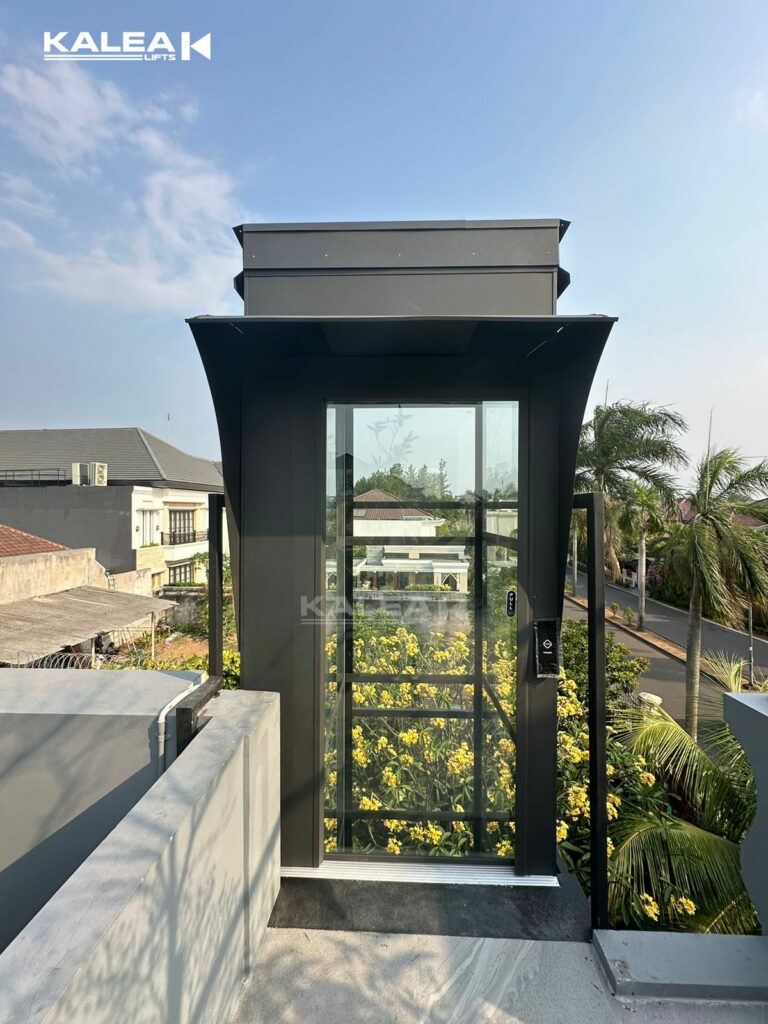 Thang máy ngoài trời Kalea không cần xây thêm phòng máy phía trên