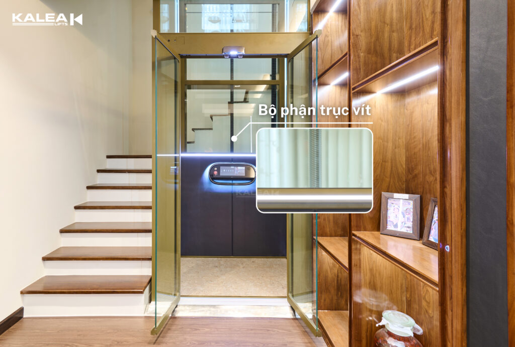 Thang máy trục vít Kalea không yêu cầu xây phòng máy hay đào hố pít sâu Thang máy trục vít Kalea không yêu cầu xây phòng máy hay đào hố pít sâu