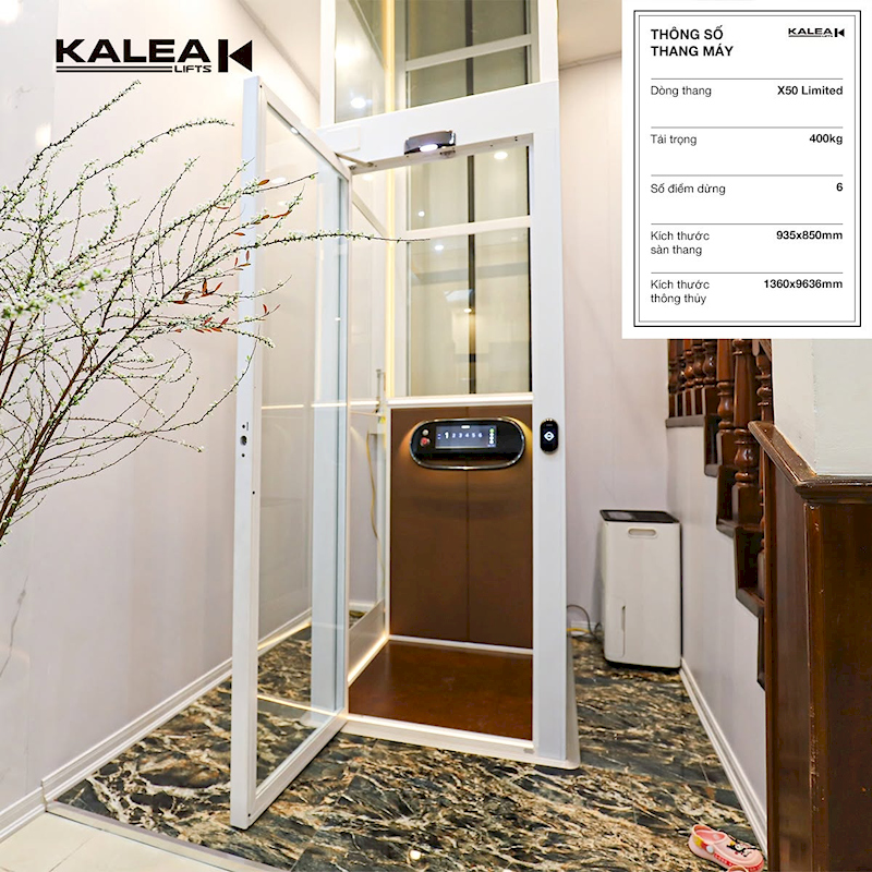 Thang máy nhập khẩu Kalea có tính đồng bộ và độ hoàn thiện cao, phù hợp với gia đình ưu tiên thiết kế, trải nghiệm vận hành và dịch vụ chính hãng.
