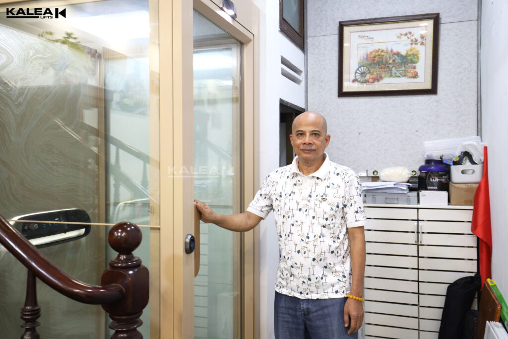 Thang máy Kalea Lifts X80 Premium được lắp đặt cho ngôi nhà đang ở của Anh Sơn