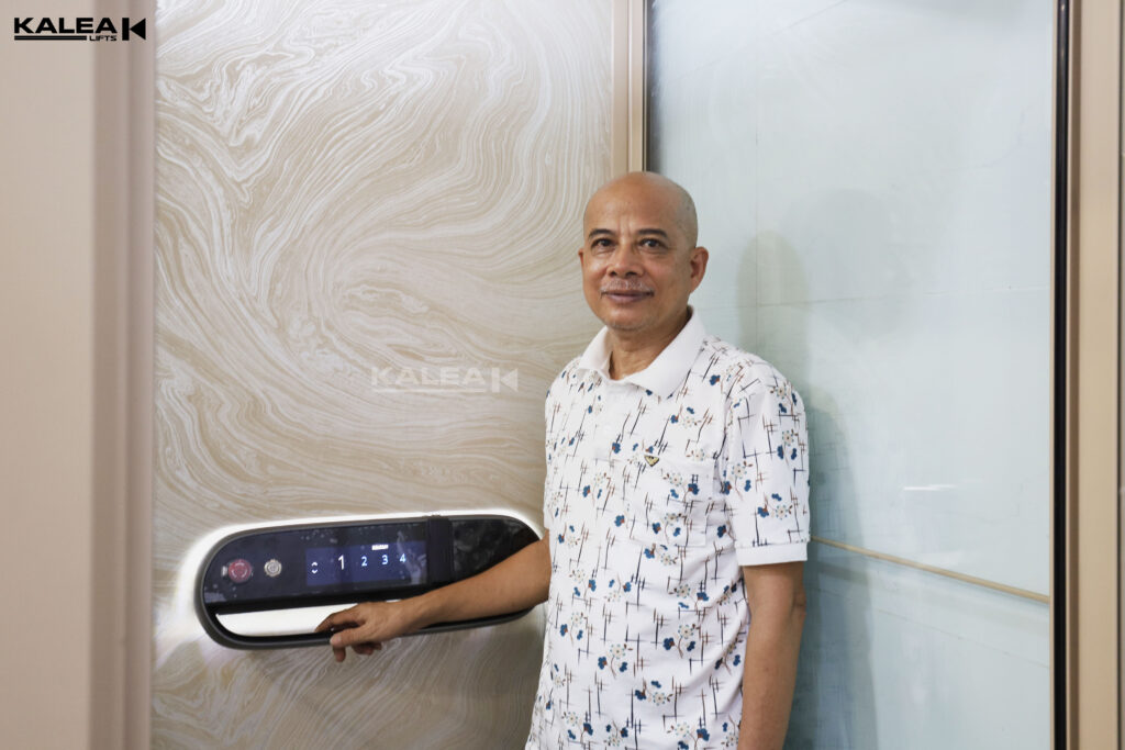 Gia đình anh Sơn đã tìm hiểu kỹ và quyết định chọn giải pháp thang máy trục vít Kalea