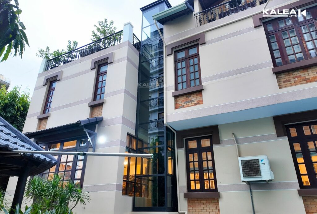 Thang máy gia đình Kalea X50 lắp đặt ngoài trời Thang máy gia đình Kalea X50 lắp đặt ngoài trời
