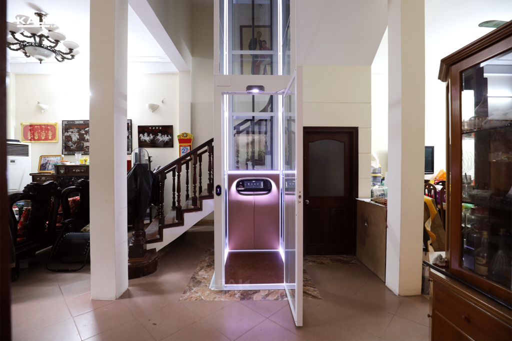 thang máy gia đình tiết kiệm diện tích nhưng vẫn đảm bảo tiện nghi sử dụng