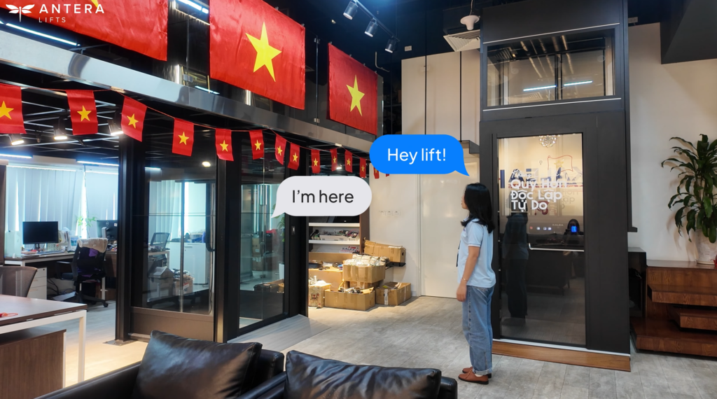 Thang máy điều khiển giọng nói phản hồi âm thanh cho người khiếm thị