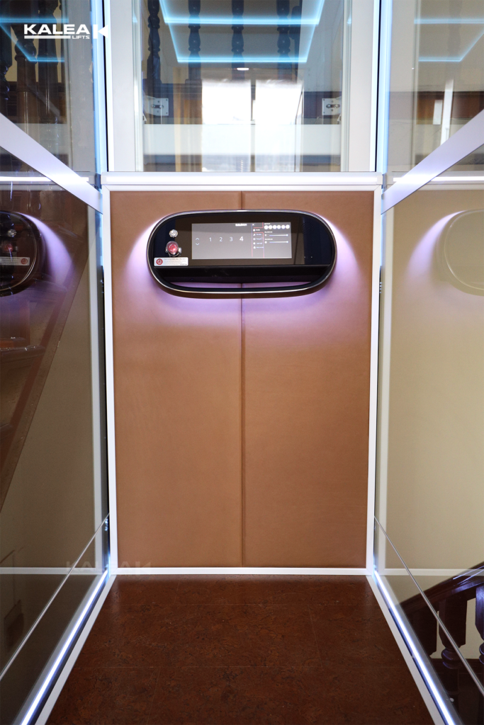 Chi tiết sàn cabin Kalea đồng bộ với thiết kế thang máy gia đình