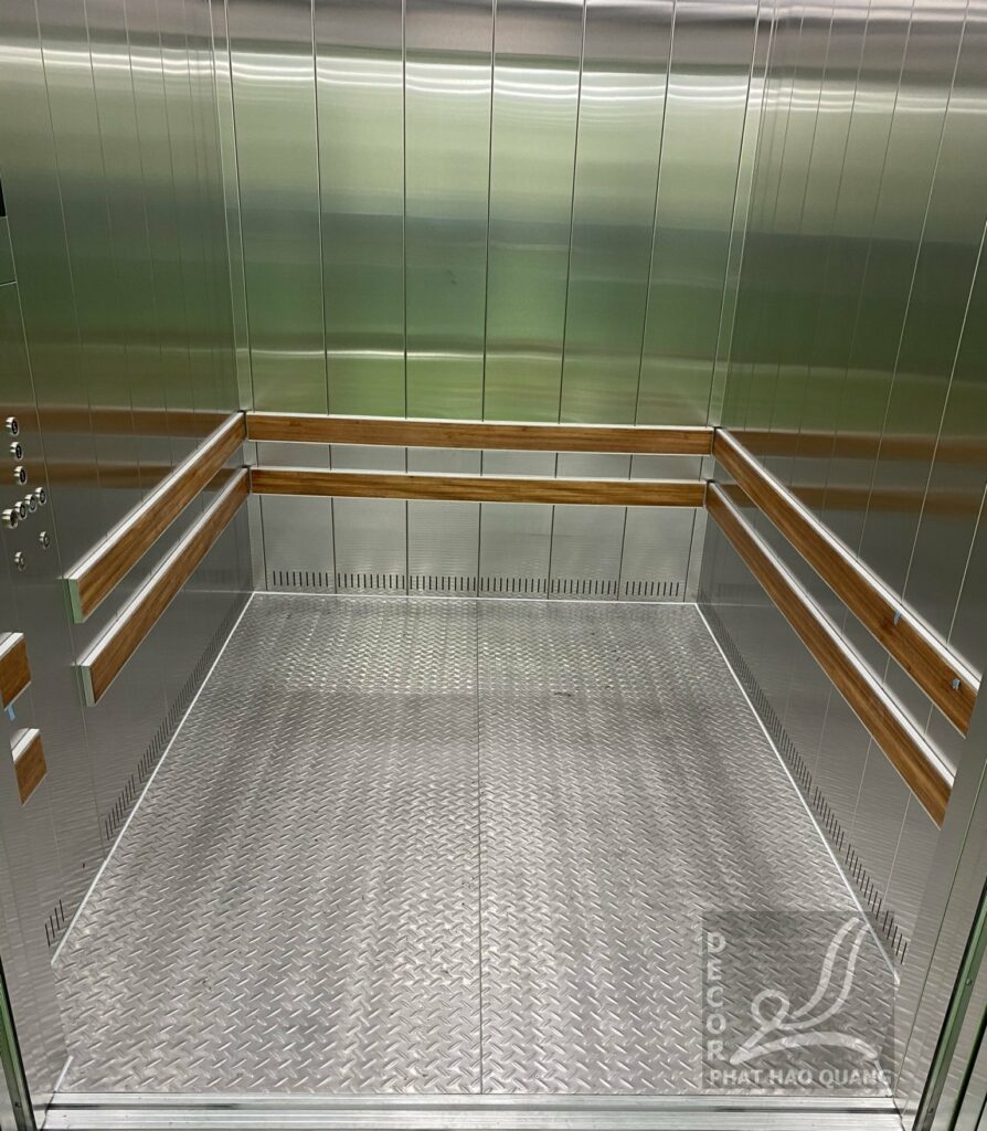 sàn thang máy inox dập gân chống trượt bền và dễ vệ sinh