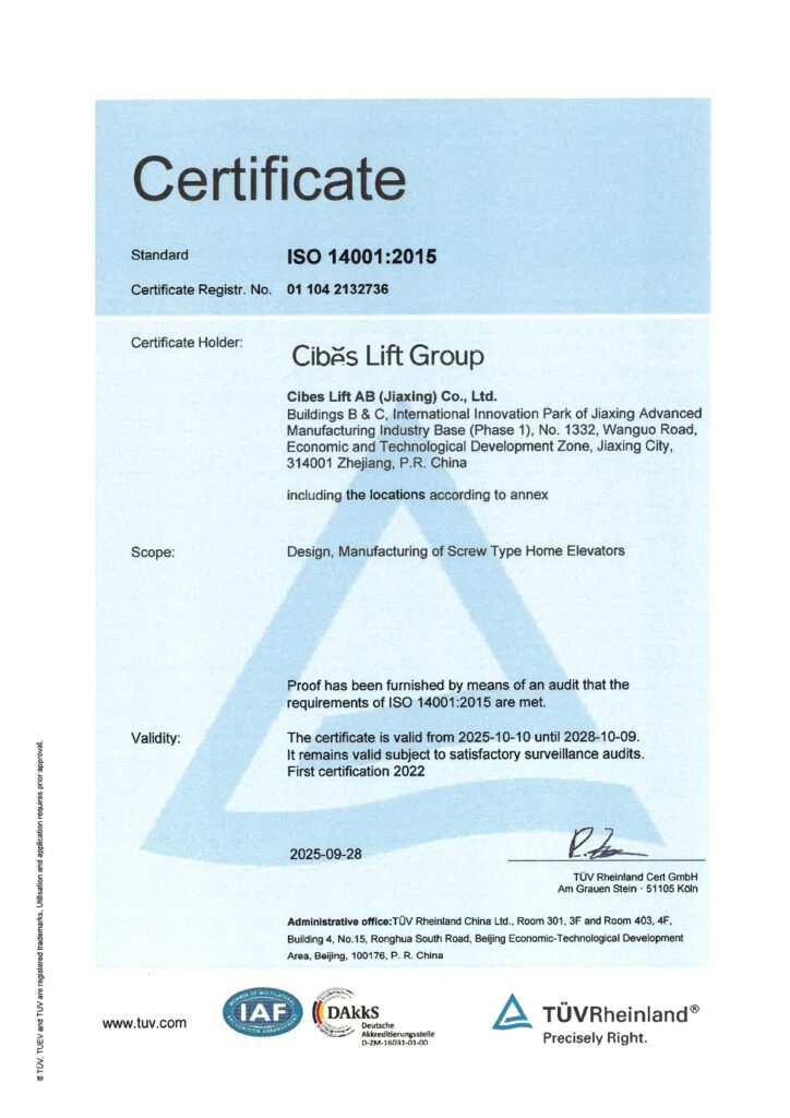 chứng chỉ ISO 14001:2015 TÜV Rheinland cho hệ thống quản lý môi trường