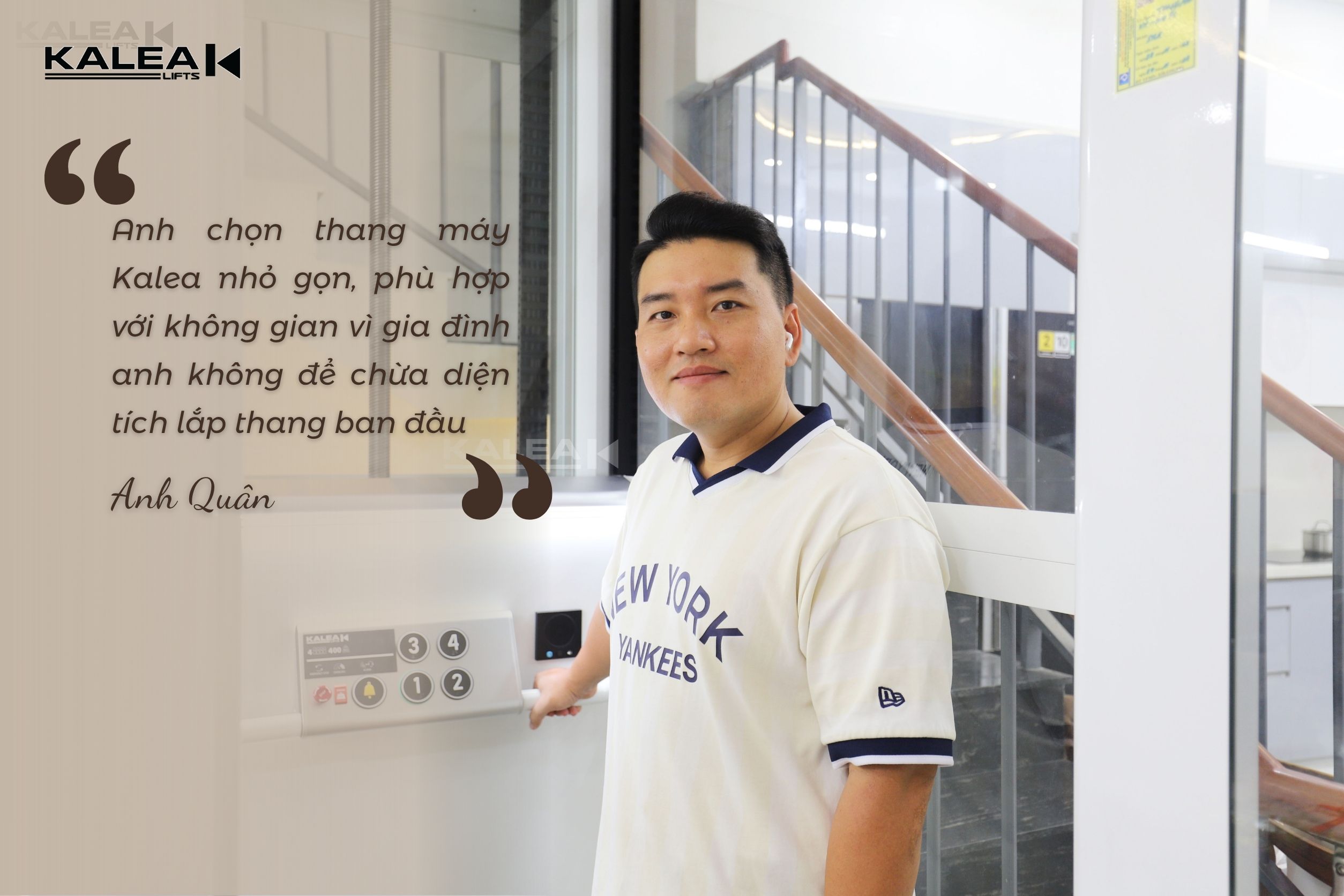 Anh Quân – Lắp đặt thang máy Kalea Silk cho nhà cải tạo tại Phường Bình Thạnh, TP.HCM