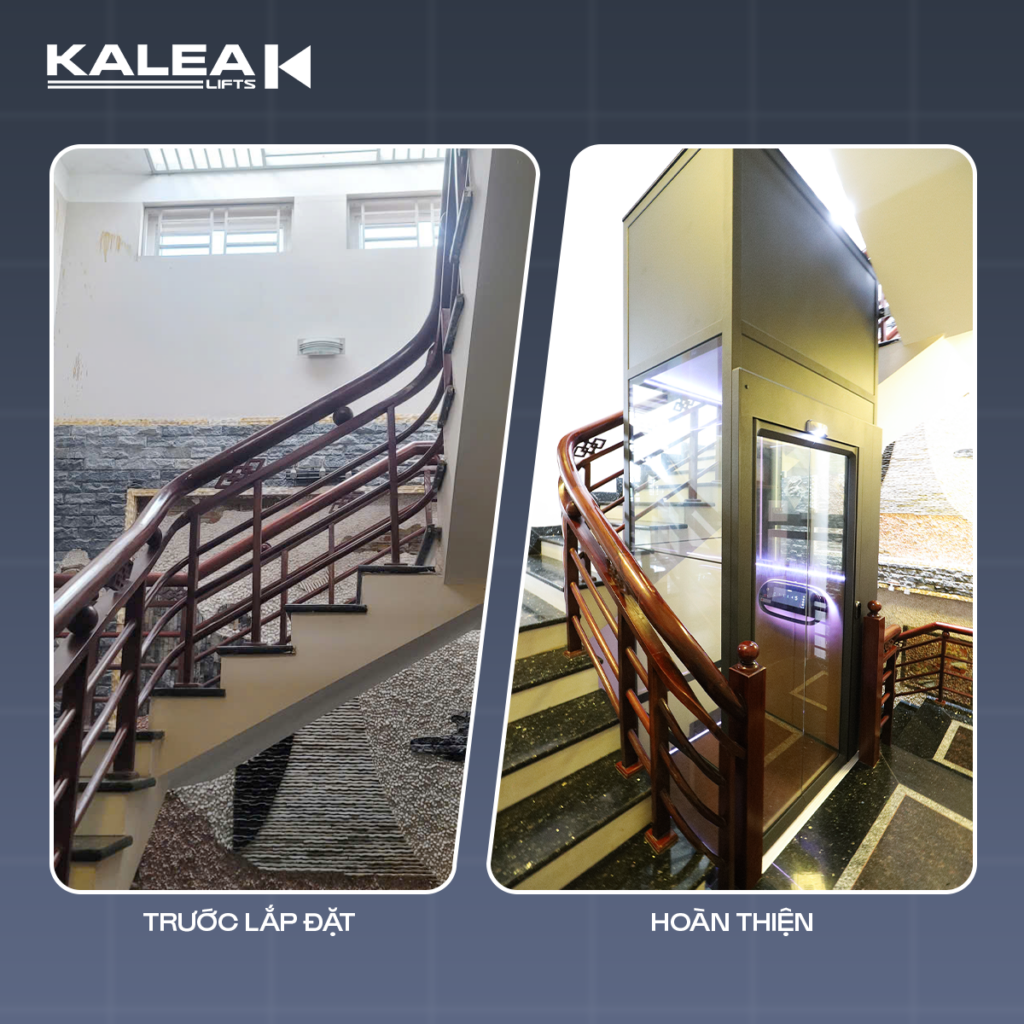 Thang máy không hố pít Kalea X50 Limited sau lắp đặt