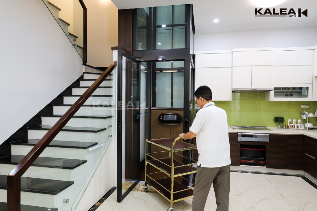 Thang máy kính Kalea X50 Limited hỗ trợ vận chuyển đồ trong nhà tại Vinhomes Imperia Hải Phòng 