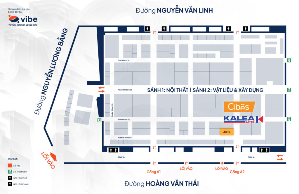 Gian hàng Kalea Lifts tại VIBE 2026 Sảnh A2 Booth AR15